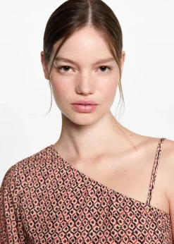 MANGO Koszule I Bluzki*Bluzka na jedno ramię ze wzorem