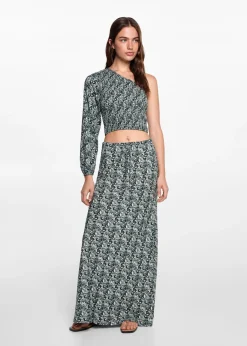 MANGO Koszule I Bluzki*Bluzka na jedno ramię ze wzorem