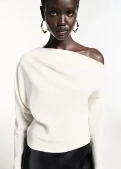 MANGO Koszule I Bluzki*Bluzka o asymetrycznym kroju z marszczeniem