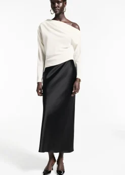 MANGO Koszule I Bluzki*Bluzka o asymetrycznym kroju z marszczeniem