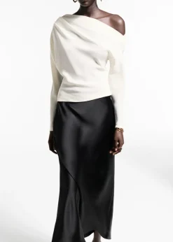 MANGO Koszule I Bluzki*Bluzka o asymetrycznym kroju z marszczeniem