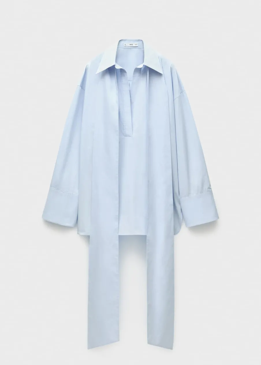 MANGO Koszule I Bluzki*Bluzka oversize z wiązaniem