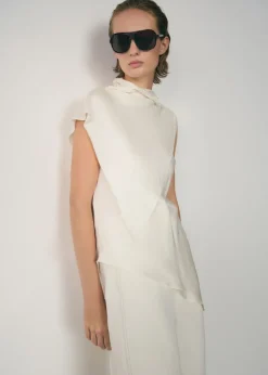 MANGO Koszule I Bluzki*Bluzka satynowa z jednym rękawem