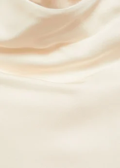 MANGO Koszule I Bluzki*Bluzka satynowa z jednym rękawem