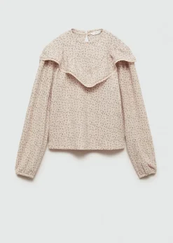 Dzieci MANGO Koszulki I Topy*Bluzka w kwiaty z falbaną