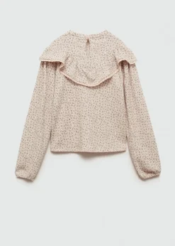 Dzieci MANGO Koszulki I Topy*Bluzka w kwiaty z falbaną