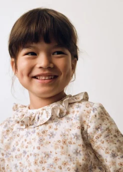 Dzieci MANGO Koszule*Bluzka w kwiaty z falbankami