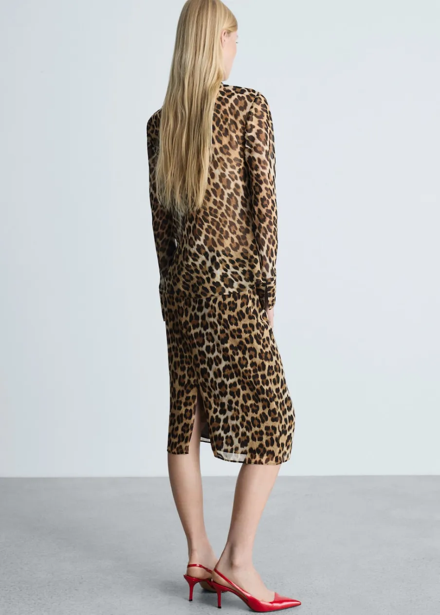 MANGO Koszule I Bluzki*Bluzka w lamparcie cętki