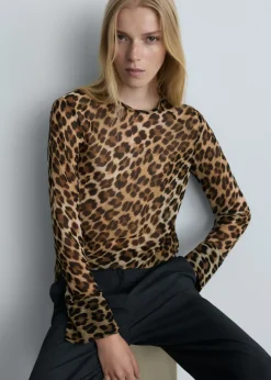 MANGO Koszule I Bluzki*Bluzka w lamparcie cętki