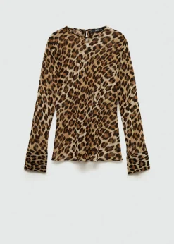 MANGO Koszule I Bluzki*Bluzka w lamparcie cętki