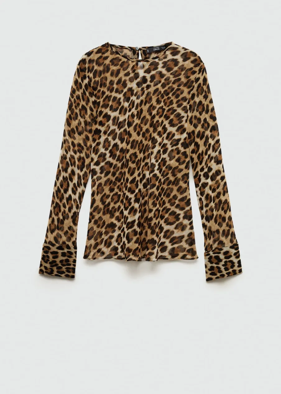 MANGO Koszule I Bluzki*Bluzka w lamparcie cętki