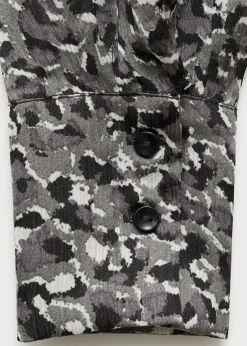 MANGO Koszule I Bluzki*Bluzka w lamparcie cętki z wiązaniem pod szyją