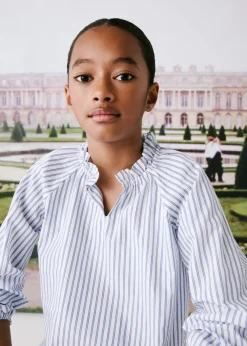 Dzieci MANGO Koszule I Bluzki*Bluzka w paski z marszczeniem