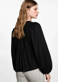 MANGO Koszule I Bluzki*Bluzka wiązana przy szyi