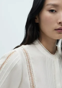 MANGO Koszule I Bluzki*Bluzka z ażurowym motywem