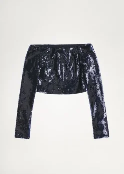 MANGO Koszule I Bluzki*Bluzka z cekinami i odkrytymi ramionami