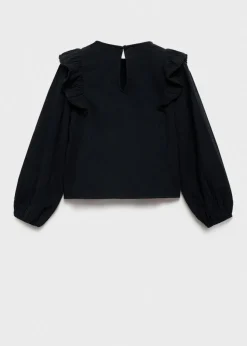 Dzieci MANGO Koszule I Bluzki*Bluzka z falbankami i wyszywanymi zdobieniami