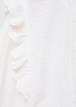 Dzieci MANGO Koszule I Bluzki*Bluzka z falbankami i wyszywanymi zdobieniami