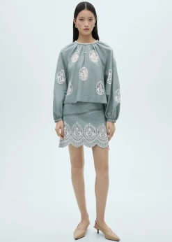 MANGO Koszule I Bluzki*Bluzka z haftem