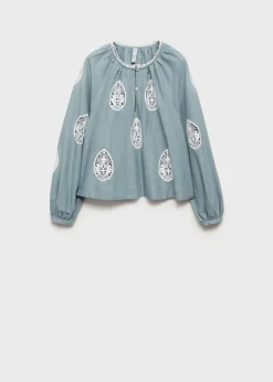 MANGO Koszule I Bluzki*Bluzka z haftem