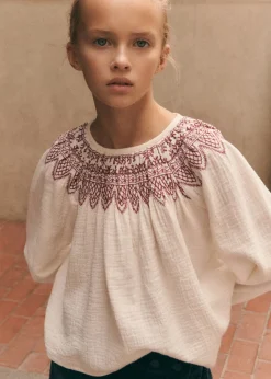 Dzieci MANGO Koszule I Bluzki*Bluzka z haftem