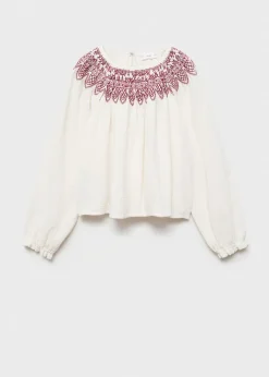 Dzieci MANGO Koszule I Bluzki*Bluzka z haftem