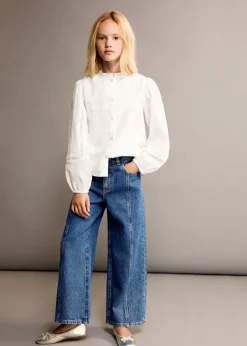 Dzieci MANGO Koszule I Bluzki*Bluzka z haftem