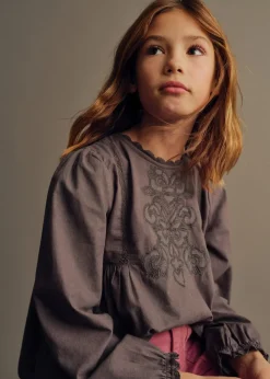 Dzieci MANGO Koszule I Bluzki*Bluzka z haftem