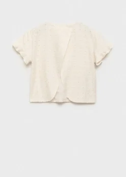 Dzieci MANGO Koszule I Bluzki*Bluzka z haftem angielskim