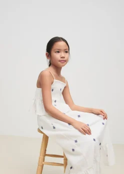 Dzieci MANGO Koszule I Bluzki*Bluzka z haftowanymi detalami i falbanką