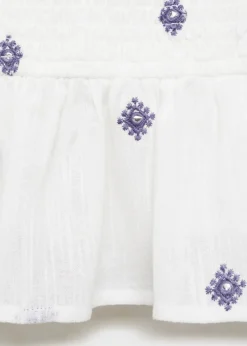 Dzieci MANGO Koszule I Bluzki*Bluzka z haftowanymi detalami i falbanką