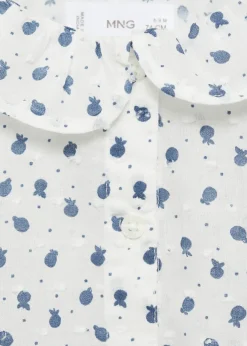Dzieci MANGO Koszule|Koszule*Bluzka z kołnierzykiem babydoll i nadrukiem