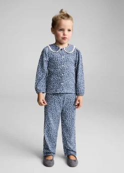 Dzieci MANGO Koszulki*Bluzka z kołnierzykiem babydoll i nadrukiem