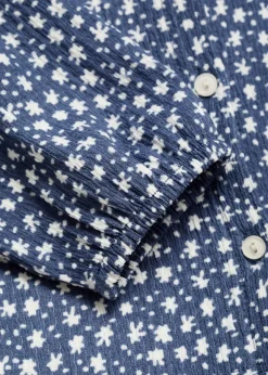 Dzieci MANGO Koszulki*Bluzka z kołnierzykiem babydoll i nadrukiem