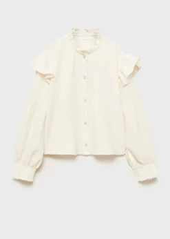 Dzieci MANGO Koszule I Bluzki*Bluzka z kreszowanego materiału w romantycznym stylu