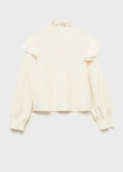 Dzieci MANGO Koszule I Bluzki*Bluzka z kreszowanego materiału w romantycznym stylu