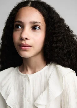 Dzieci MANGO Koszule I Bluzki*Bluzka z kreszowanej bawełny