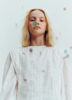 Dzieci MANGO Koszule I Bluzki*Bluzka z metaliczną nicią