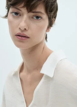 MANGO Koszule I Bluzki*Bluzka z rozszerzanym rękawem i wiązaniem