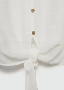 MANGO Koszule I Bluzki*Bluzka z rozszerzanym rękawem i wiązaniem