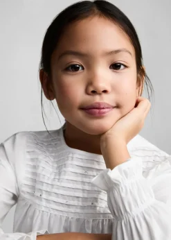 Dzieci MANGO Koszule I Bluzki*Bluzka ze szczypankami i strasem