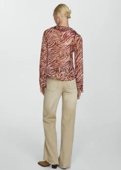 MANGO Koszule I Bluzki*Bluzka ze wzorem i falbankami