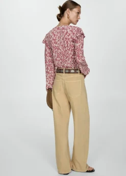 MANGO Koszule I Bluzki*Bluzka ze wzorem i falbankami