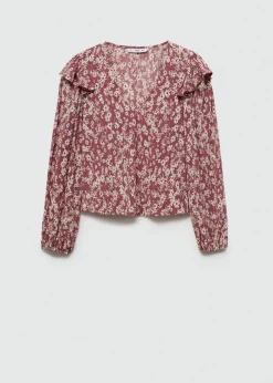 MANGO Koszule I Bluzki*Bluzka ze wzorem i falbankami
