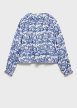Dzieci MANGO Koszule I Bluzki*Bluzka ze wzorem i marszczeniem