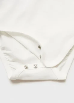 Dzieci MANGO T-shirty I Body*Body bawełniane z haftowanym kołnierzykiem