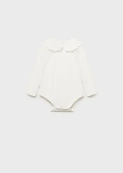 Dzieci MANGO T-shirty I Body*Body bawełniane z haftowanym kołnierzykiem