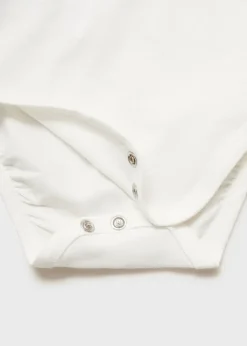 Dzieci MANGO T-shirty I Body*Body bawełniane z haftowanym kołnierzykiem