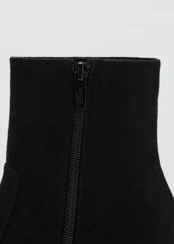 MANGO Buty*Botki na obcasie klockowym ze sztucznego zamszu