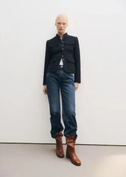 MANGO Buty|Akcesoria Skórzane*Botki skórzane na obcasie klockowym